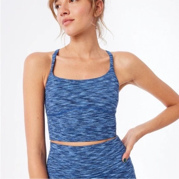 Outdoor Voices Tops - Outdoor Voices Heathered Blue Crop Top